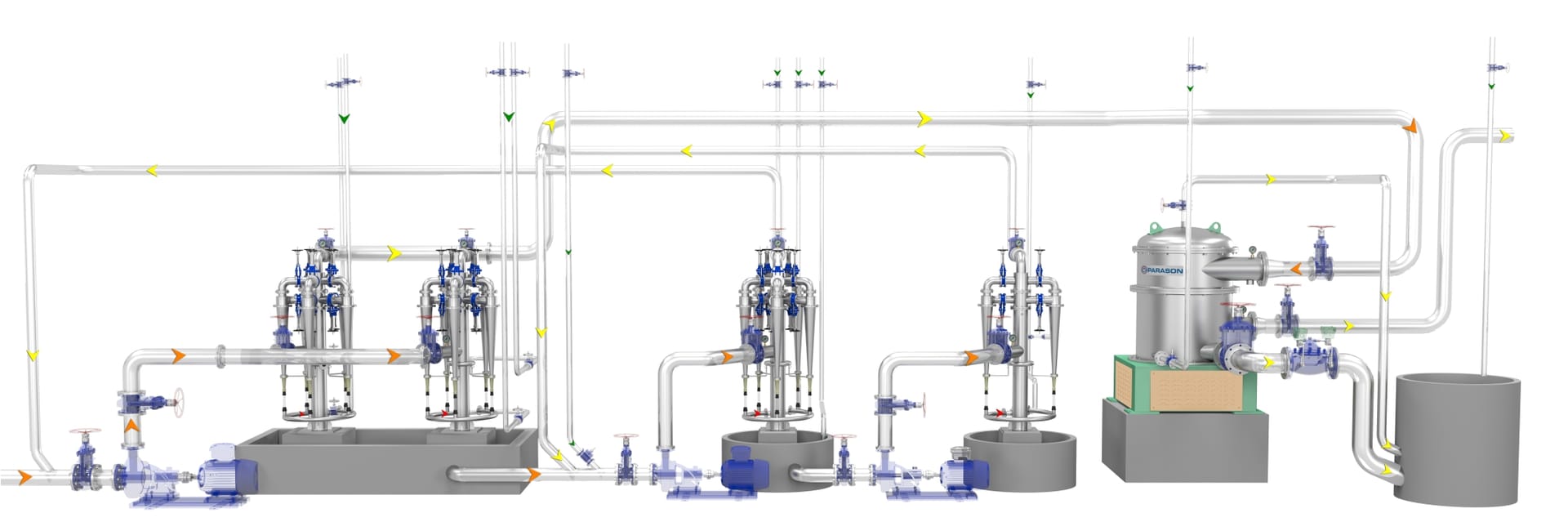 Fractionator VSF Process Flow Diagram